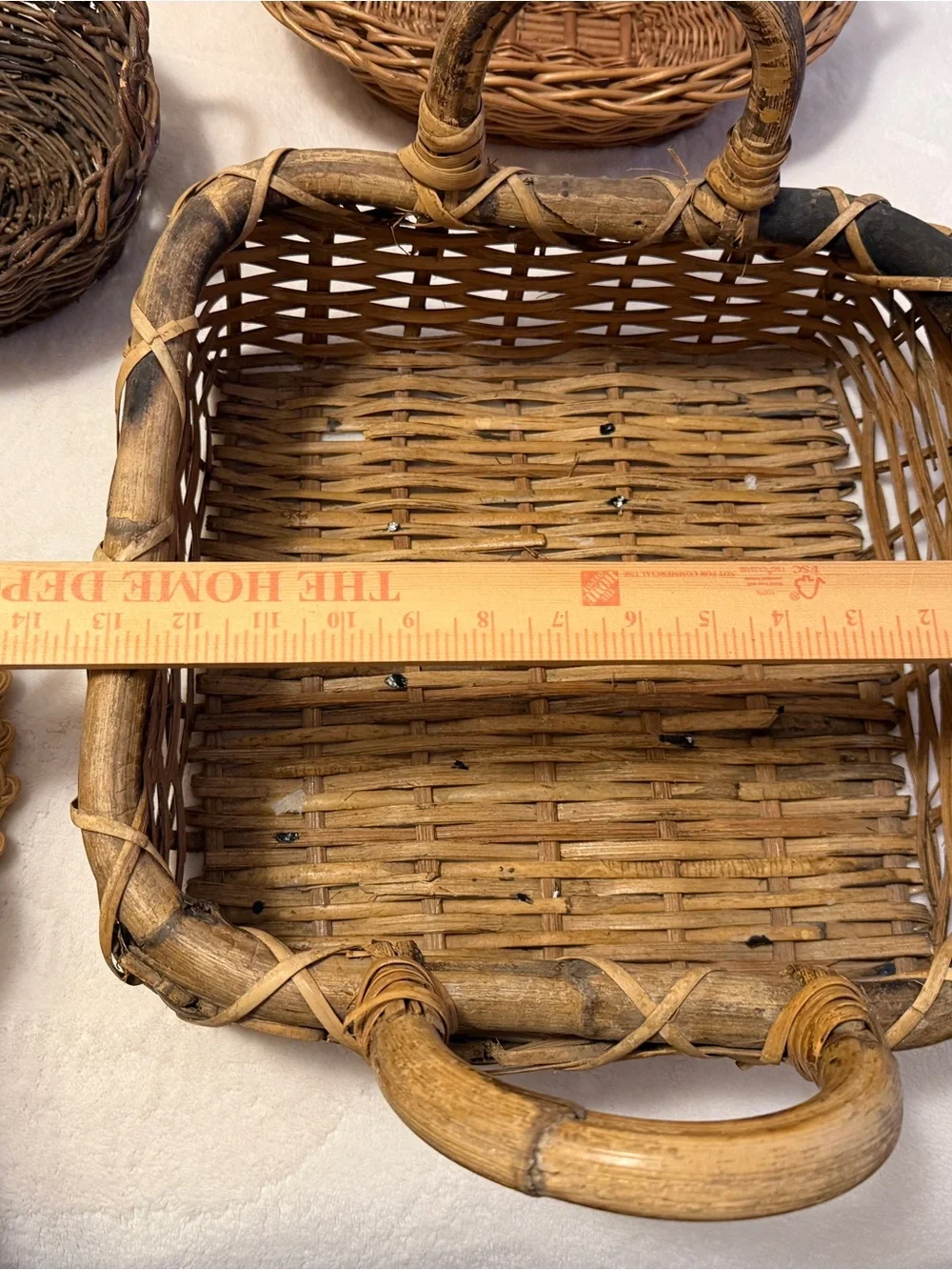 Set of 5 Natural Woven Basket Set - Brown Decorative Home Accents